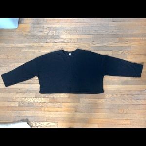 Wildred Free black crop top with long sleeves